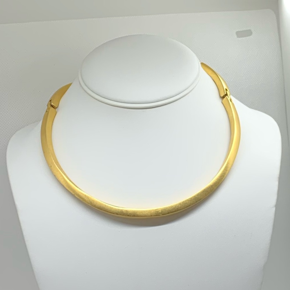 Vintage Gold Metal Collar Necklace Choker